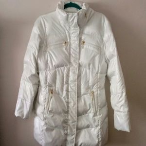 Calvin Klein White Puffy Jacket Size Medium